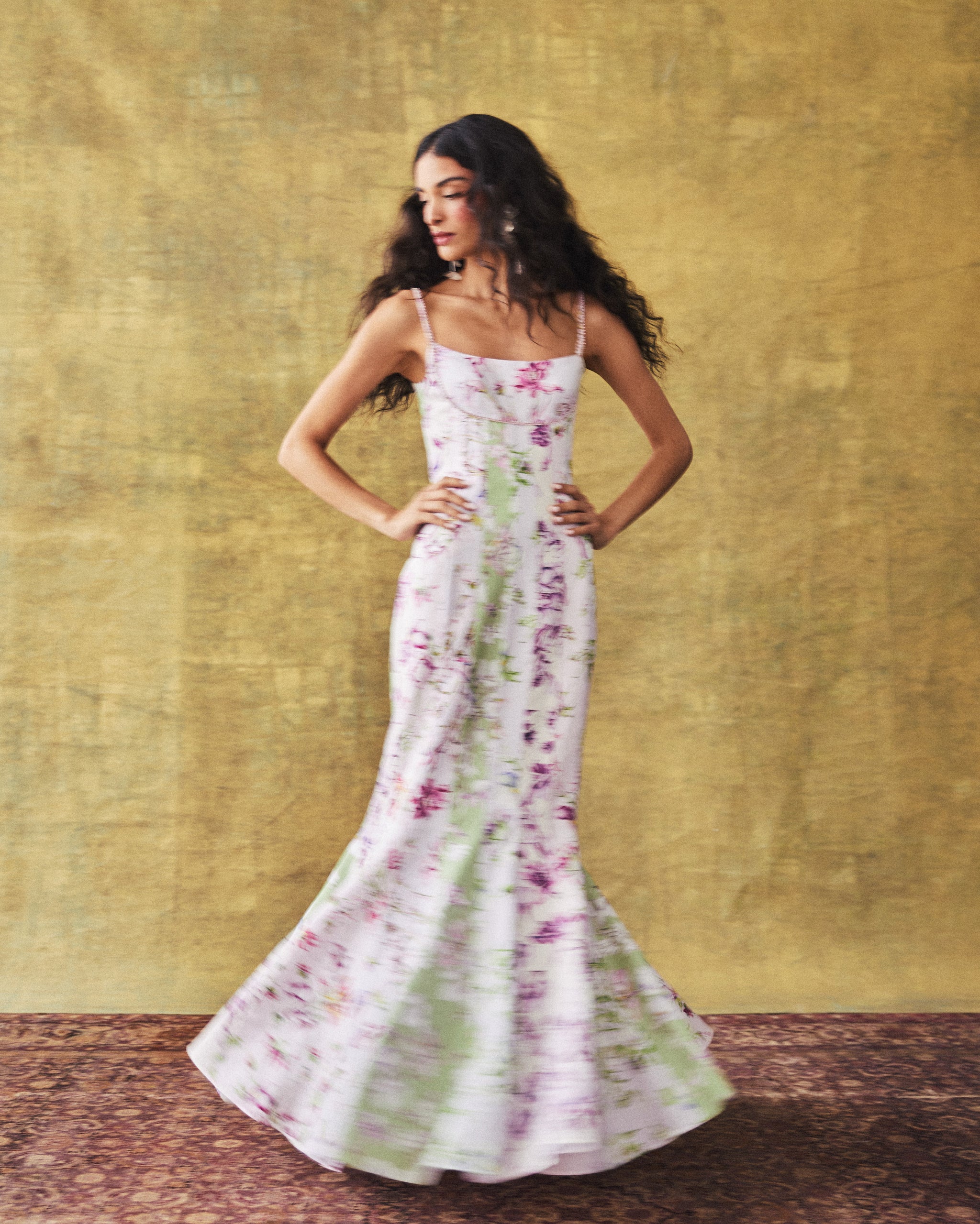 paige dresses Paige Dress in Spliced Floral Linen