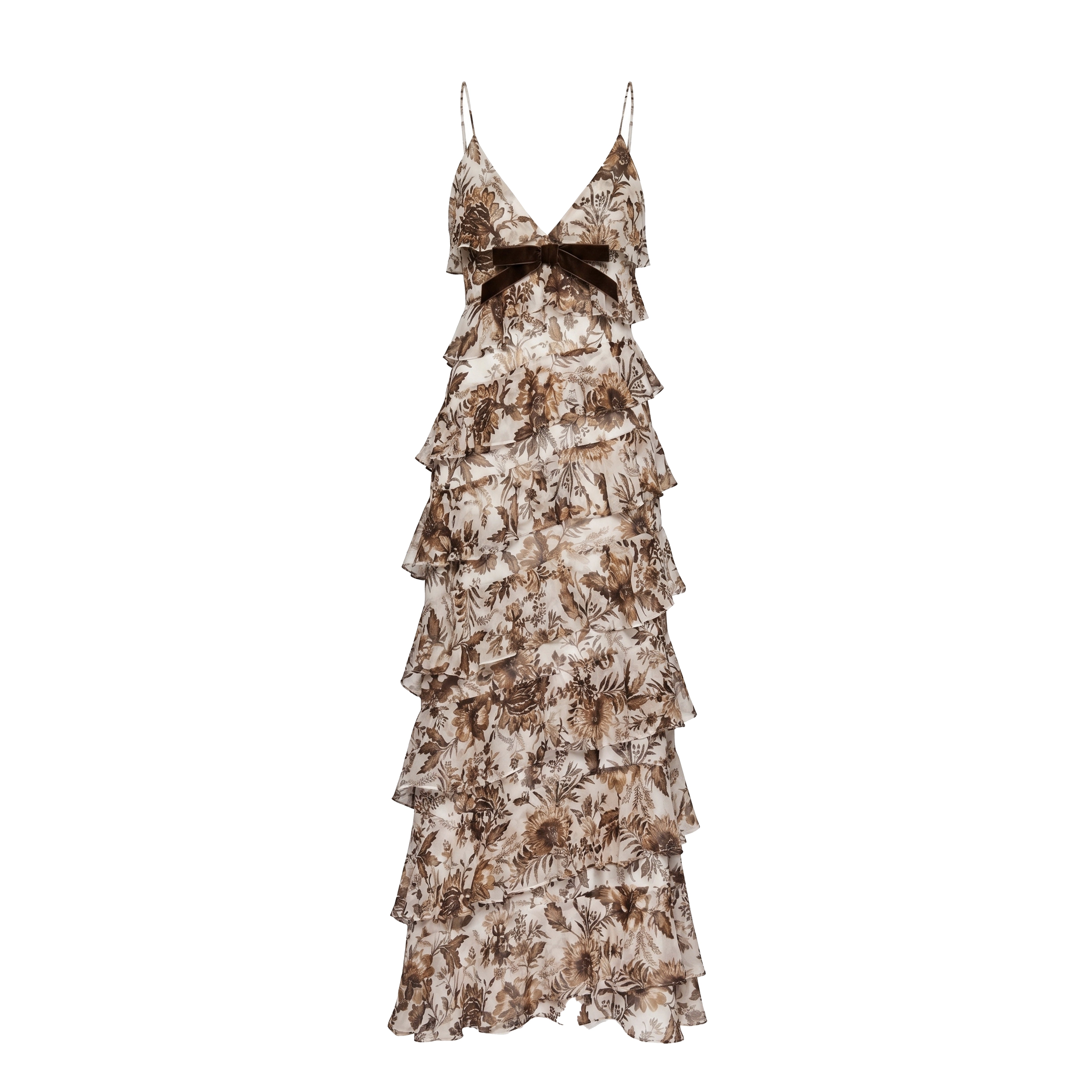 Araminta Dress in Hickory Jacobean Floral