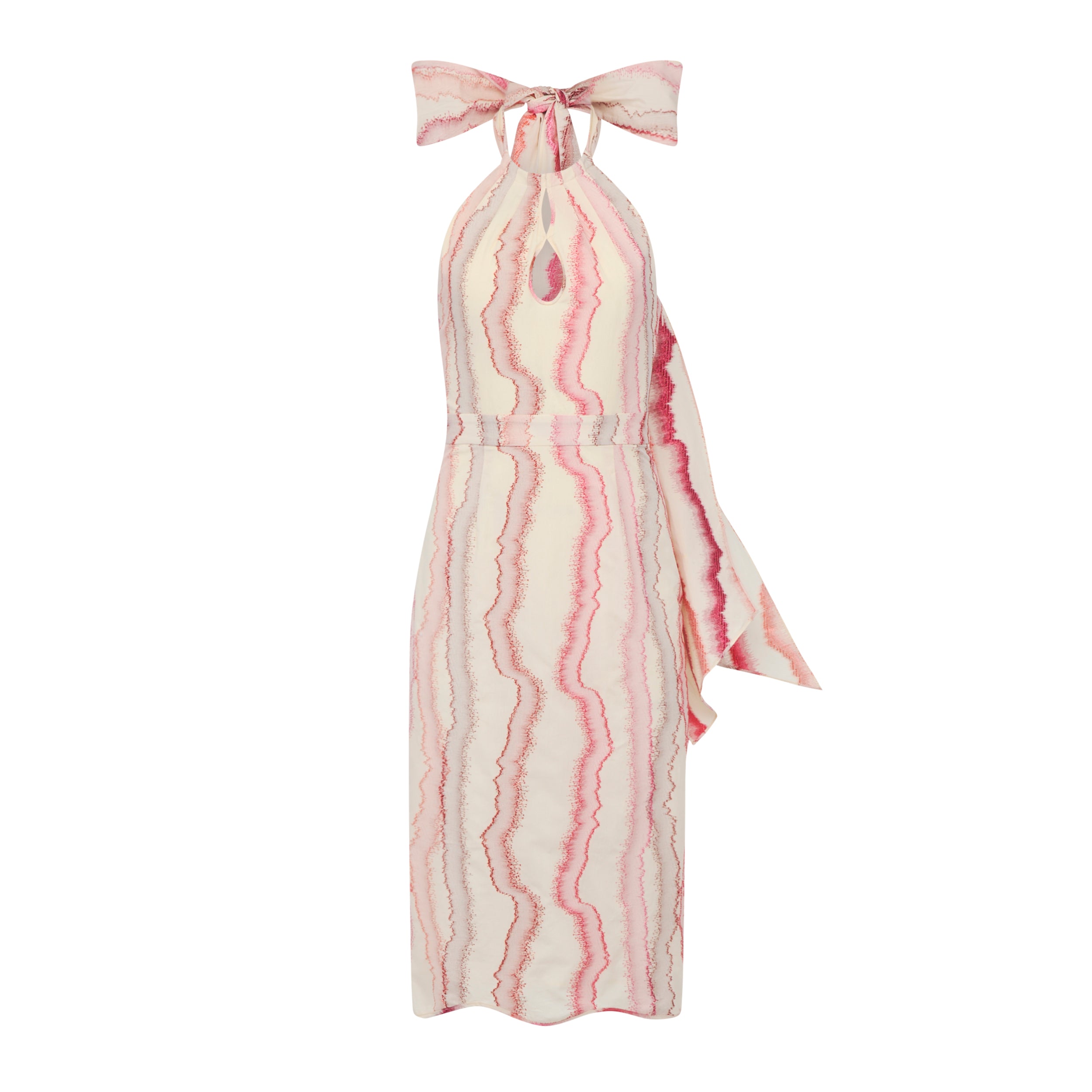 Isla Dress in Multi Fil Coupe Stripe