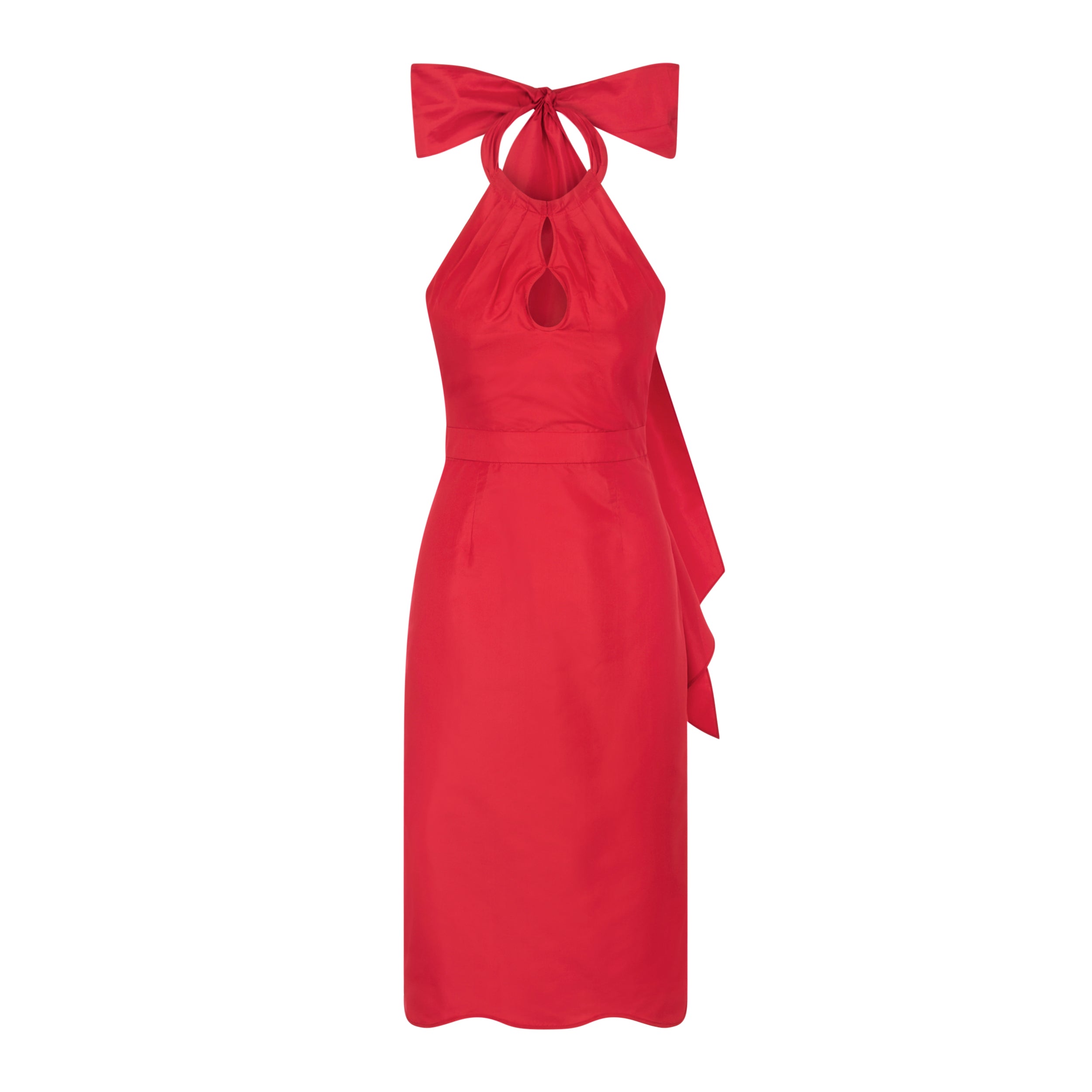 Isla Dress in Poppy Taffeta