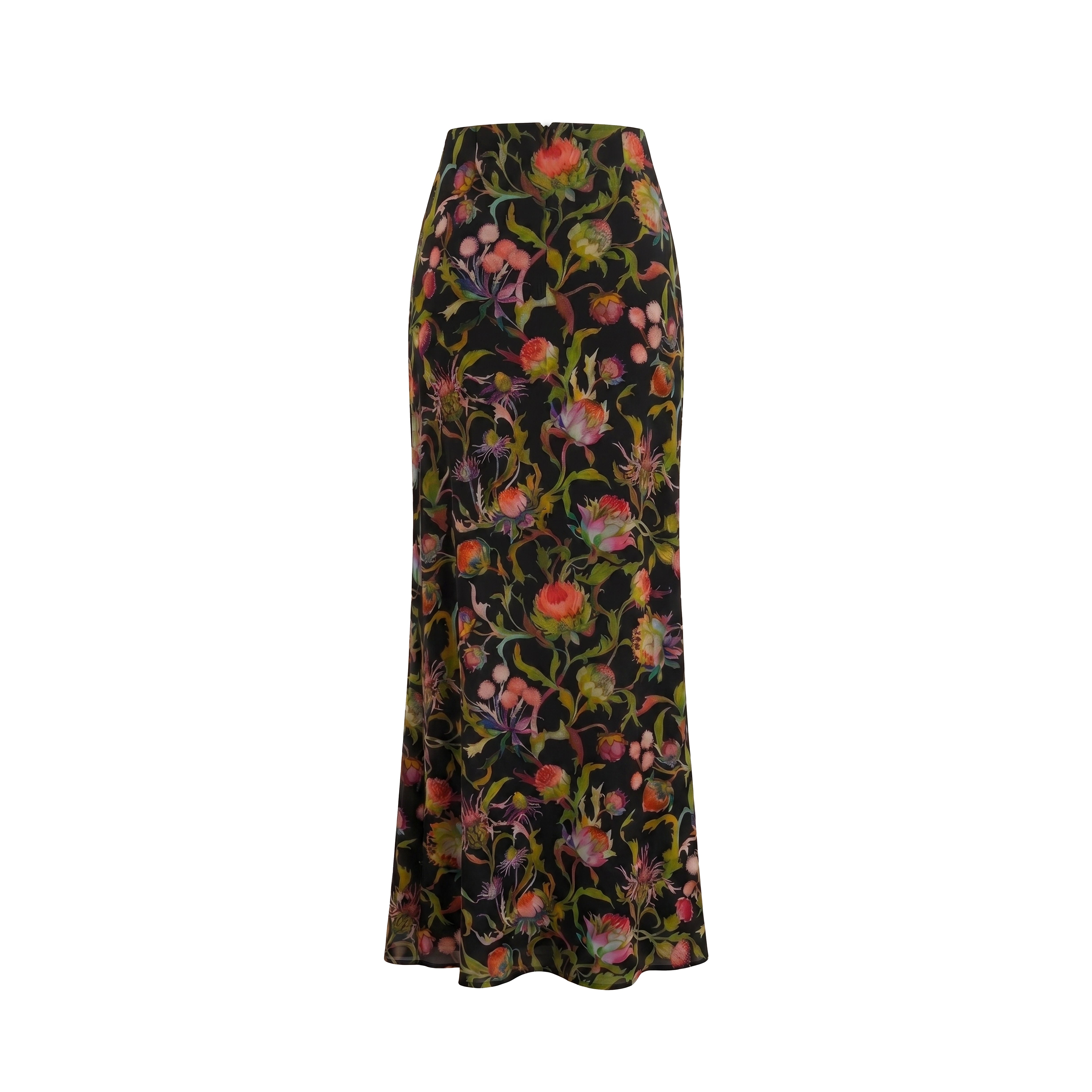 Rosamund Skirt in Rainbow Thistle Silk Chiffon