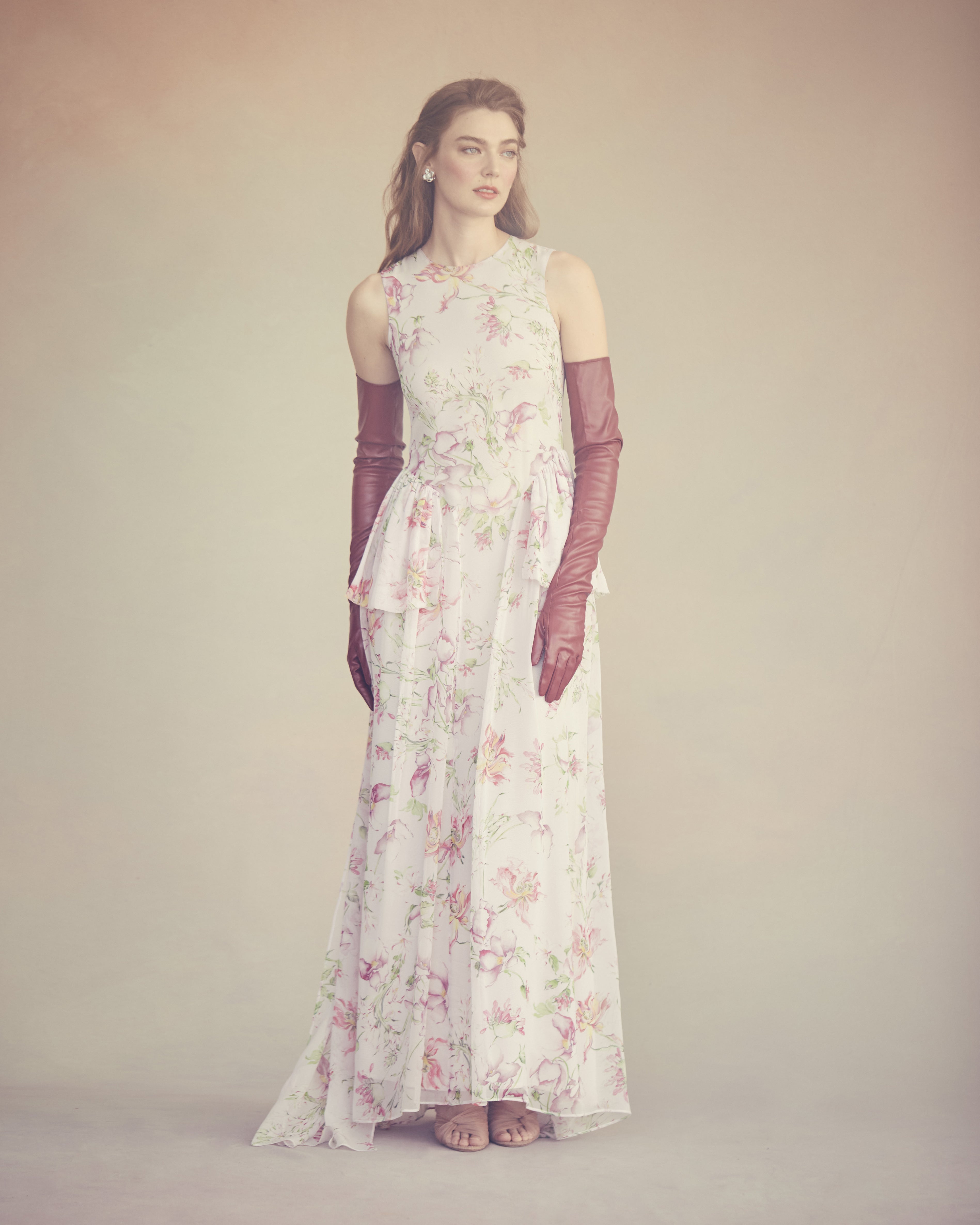 Manon Dress in Quartz Bloom Chiffon