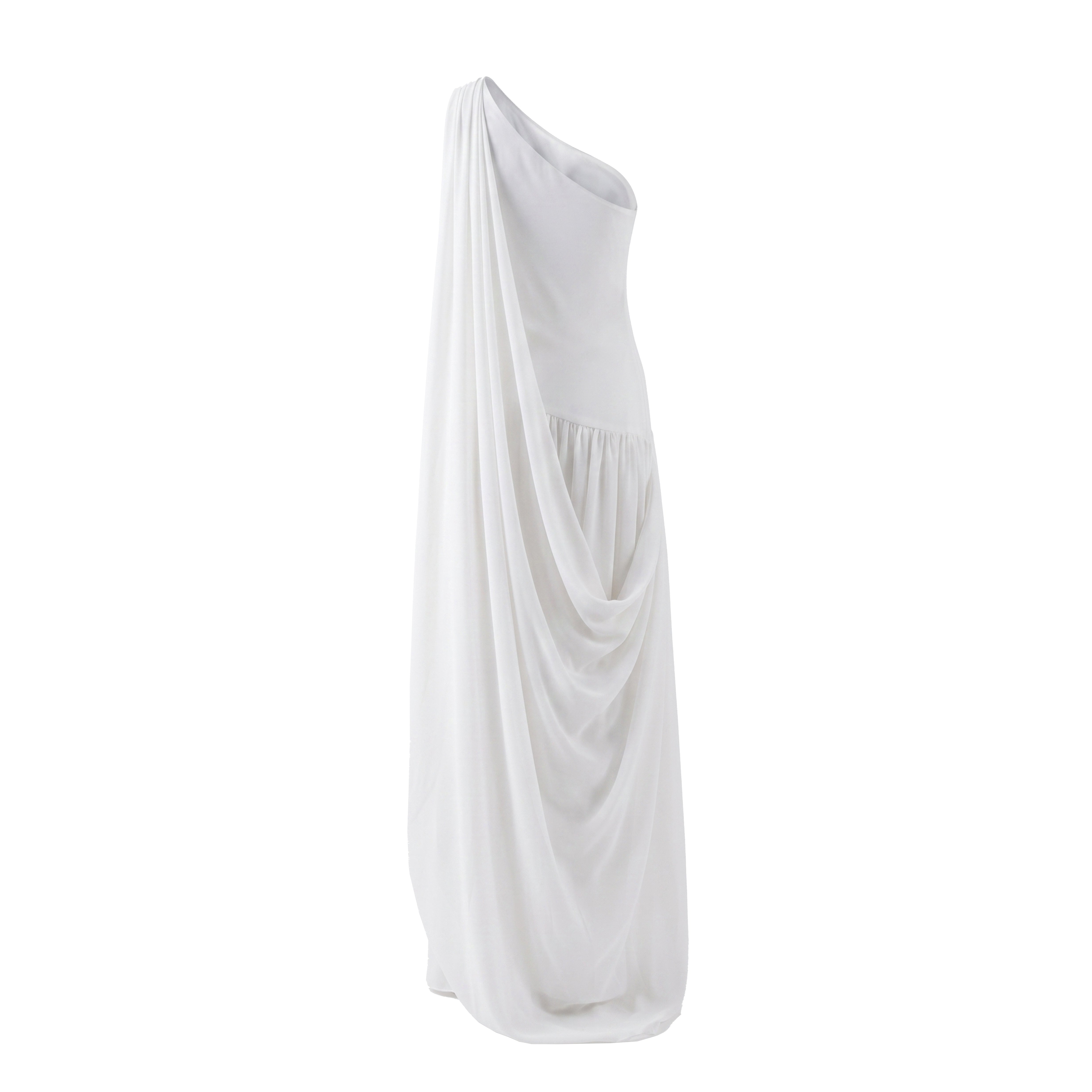 Remy Dress in Ivory Double Georgette