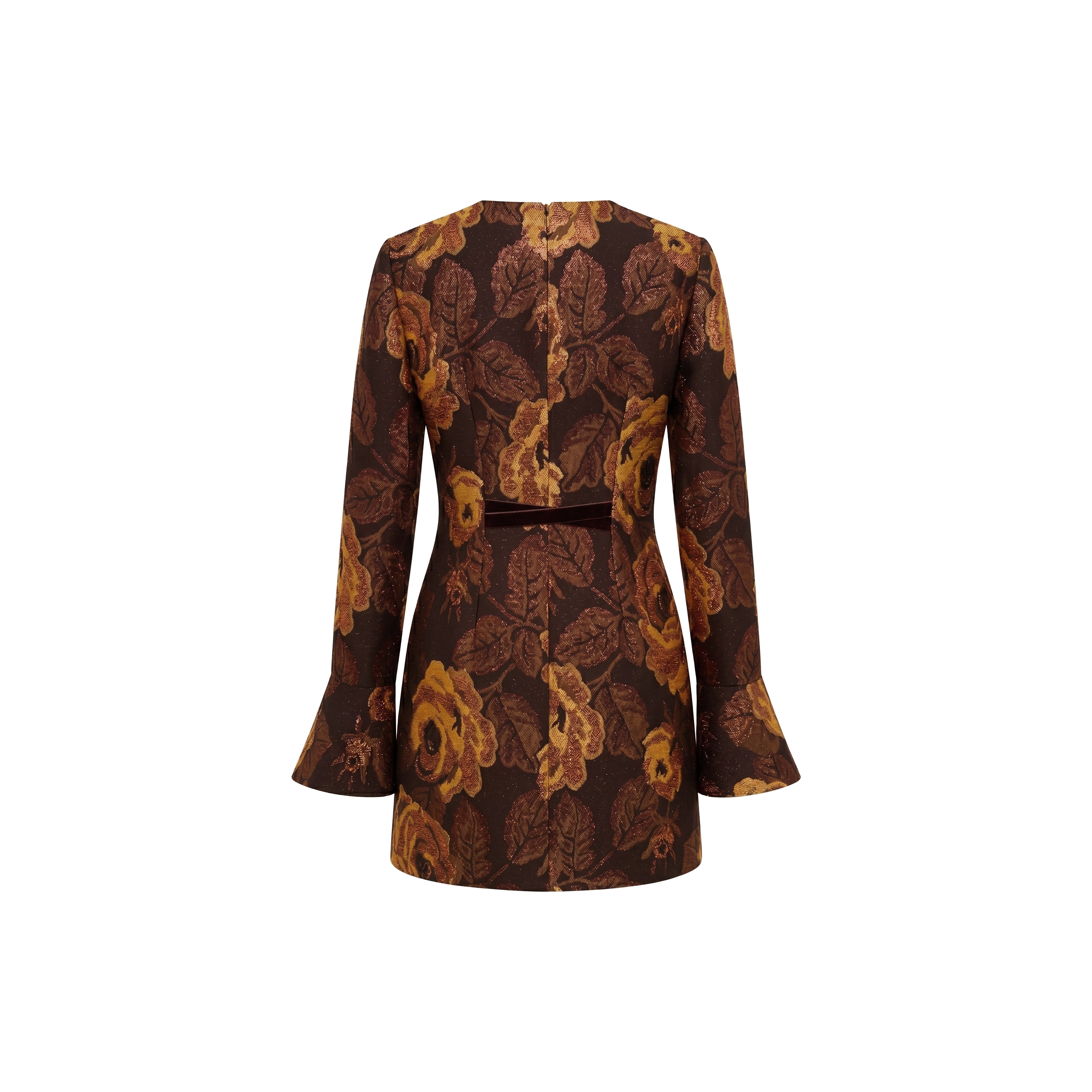 Primrose Blazer Dress in Bronze Floral Brocade