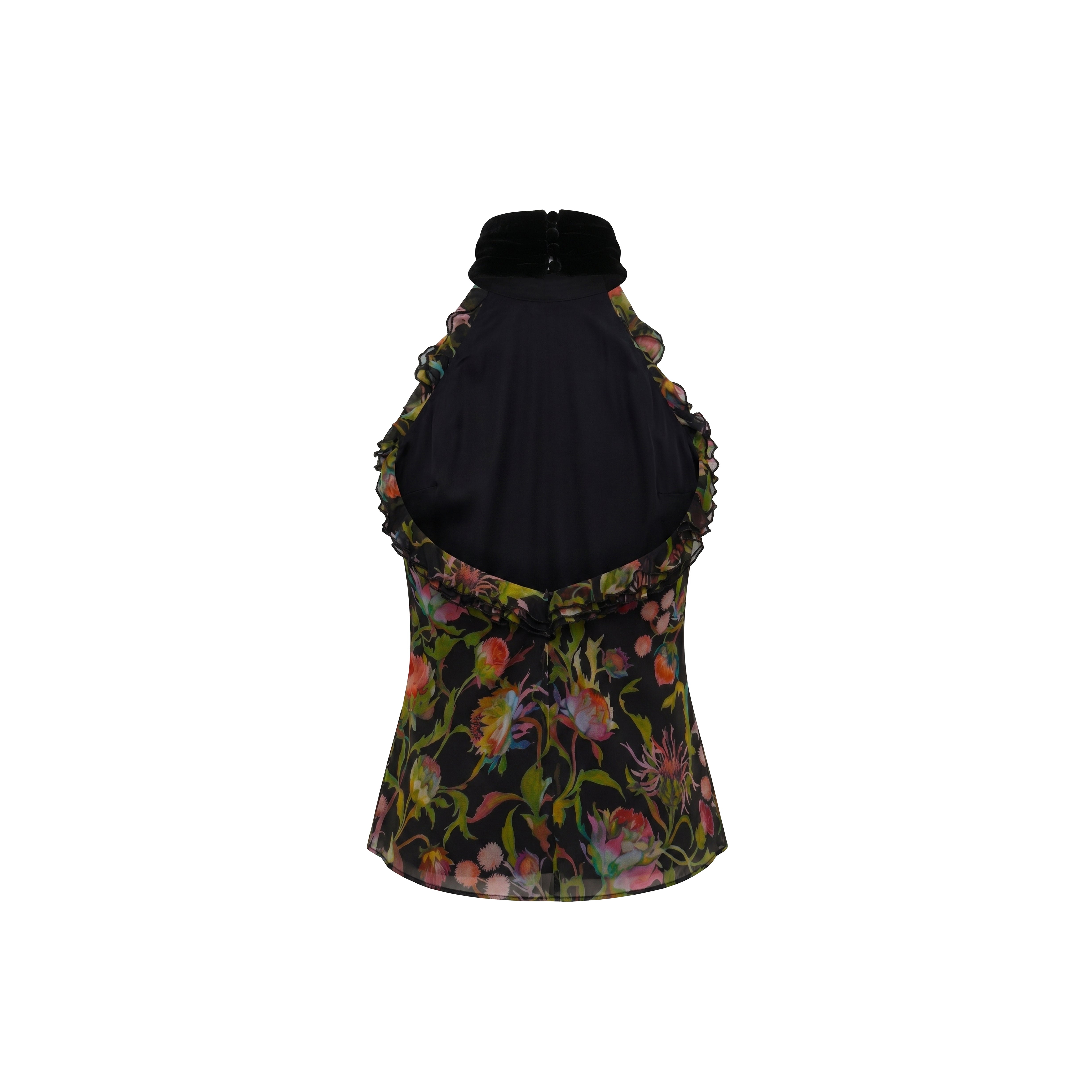 Darcy Top in Rainbow Thistle Silk Chiffon